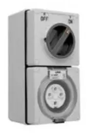Clipsal 56-SERIES SURFACE SWITCHED SOCKET 500V 4-Pins Round GREY- 10A Or 20A