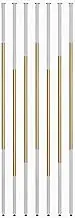 Metal Wall Partition, Privacy Screens Room Partition Post, Room Divider Floor to Ceiling Screen Partition Post, Entrance Decor Column with Adjustable Feet, White-Gold(135cm/53.1in/4.43t)