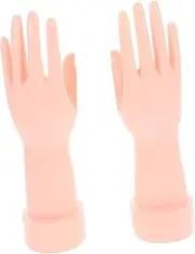 WOFASHPURET 2Pcs Hand Shaped Ring Holder Decorative Jewelry Display Stand Multifunctional Mannequin Hand Model for Gloves Rings Exquisite Craftsmanship for Bridal Fashion Accessories