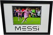 A3+ Lionel Messi Inter Miami With COA Autograph Signed Signature Photograph Photo Picture Frame Football Soccer Gift