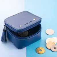 在飛比找PChome24h購物優惠-SOLIS 方型皮革零錢包(永生藍)