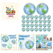 30 Packs 16 Inch Inflatable Globe Blow Up World Globe Beach Balls Inflatable ...
