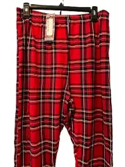 Boohoo Red Plaid Pants/Leggings New w tag Size 18