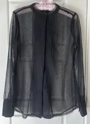 Blouse White House Black Market Blouse Black Polka Dot XS New With Tags