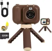 Kids Camera with Tripod for Girls Boys Age 3-10, Kids Digital Video Camera for V