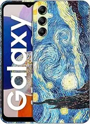 [GlamCase] for Samsung Galaxy A14 5G / 4G, Galaxy A14 5G / 4G Case - The Starry Night Design Printed Slim & Sleek Cute Plastic Hard Protective Designer Back Case/Cover for Samsung A14 5G / 4G White