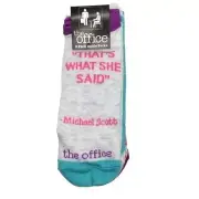 The Office Women’s Ankle Socks OSFM 6 Pairs Michael Scott Quotes