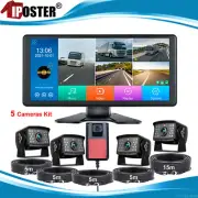 5CH 10.36" Quad DVR car monitor IPS rear view reversing camera for truck trailer