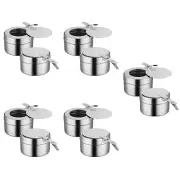 DOITOOL 10Pack Stainless Steel Fuel Holders, Chafing Fuel Holders with Cover,...