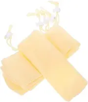 SEWOART 5pcs Facial Cleanser Soap Mesh Bag for Bar Soap Shampoo Portable Exfoliating