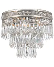 Crystorama 3-Light Mercer Flush Mount Hand Cut Crystal