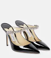 [Jimmy Choo] Jimmy Choo Bing 100 patent leather mules AU 4 black