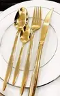 Gold/Silverware Set,24-Piece Stainless Steel Cutlery Set Tableware Service