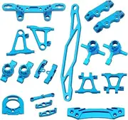 MANGRY Full Set TT02 Upgrade Parts Steering Cup Front Rear Arm Shock Absorber Mount Steering Rod for RC Car TT-02 Parts (Color : Full Set)
