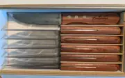 6 Budweiser Beer STEAK KNIVES & BOX SET /STAINLESS STEEL/ 10" WITH 5" BLADE