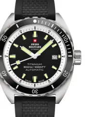 Swiss Military SMA34100.07 Diver Titanium Automatic Mens Watch 42mm 30ATM