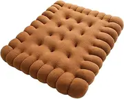 Biscuit Shape Cushion Floor Cushion Cute Decorations Soft Throw Pillow Seating Cushion for Gift Meditation Bar Bedroom Tatami, Dark Brown, Square