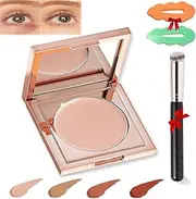 Colored Clay Cc Undereye Corrector,Color Corrector For Dark Circles With Brush, Conceal & Brighten Dark Circles,Under Eye Hydrating Concealer For Women (LIGHT-MEDIUM PEACH, ONE SIZE)