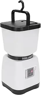 6000mAh Hand Crank Solar Camping Lantern,Rechargeable LED Tent Light,22H Running Time,USB Charger,Portable Camp Lamp for Outdoor,Emergency (White)
