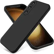 [XBS-Better] Compatible with Sony Xperia 1 V, Slim Fit Fashion Silicone Shockproof Back Case Cover Phone Case for Sony Xperia 1 V-Black