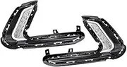 Vuzmode for Hyundai, for,for Elantra, 2016 2017 2018 Fog Lights LED DRL Fog Lamp Front Bumper Headlights Daytime Running Turn Signal Waterproof Car Indicator Turn Signal