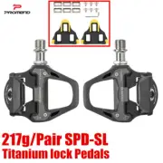 Promend Ultralight Titanium Road Bike Lock Pedals Bicycle Cleats Clipless Pedal