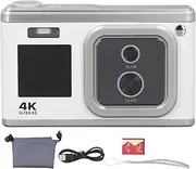 4K Digital Camera for Photography, Auto Focus Camera Compact Camera Travel Camera(White)
