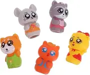 Family Bonding 5pcs Story Finger Puppets Animal Finger Puppet Set Early Education Toys for Toddlers