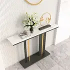 Over Long Size Dining BarTable Marble Console AccentTable Widen Plat Square Legs