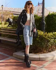 [Belle & Bloom] Skater Girl Short - Stonewash S