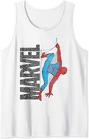 [Marvel] Spider-Man Distressed Web Logo Tank Top