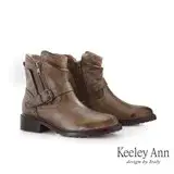 在飛比找遠傳friDay購物優惠-Keeley Ann率性抓皺金屬釦真皮短靴(棕色177137