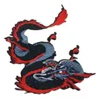 As Shown in The Picture Black Dragon Sew Iron on Patch For Clothing