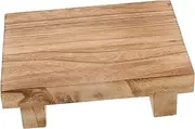 Didiseaon Rustic Decorative Stool Burnt Tangerine Wood for Desk Home Boho Decor Counter Display