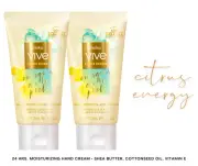 Hand Cream VIVE by Esika CITRUS ENERGY Shea Butter Cottonseed Oil Vitamin E 2-Pk