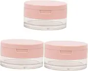 MERRYHAPY 3pcs Makeup Case Powder Puff Case Powder Puff and Container Makeup Puff Case Loose Powder Containers Makeup Powder Puff Travel Cosmetic Case Small Travel Containers Pink