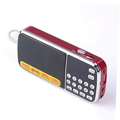 Portable Mini USB FM Radio Speaker Music Player Micro SD/TF Card For 088 Red