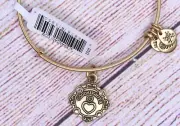NEW Alex and Ani Because I Love You Goddaughter II Charm Gold Bracelet
