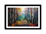 Knife Forest Birch Framed print Art Poster