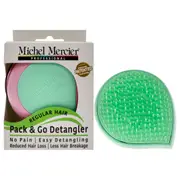 Michel Mercier Pack and Go Detangler Regular Hair - Green-Pink For Unisex 1 Pc Hair Brush