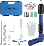 ALATIN Nail Gun Kit, 5-Speed Adjustable Manual Steel Nail Gun, Portable Wall Fastening Tool with 120pcs Nails, Ideal for Woodworking, Home Repairs & DIY Projects(Blue)