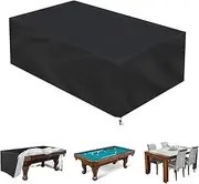 7 Foot Pool Table Cover, Waterproof Dustproof Billiard Tables Protective Cover with Drawstring for Snooker Billiard Tables 7Ft (225 x 116 x 82cm)