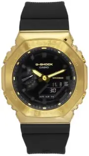 Casio G-Shock Quartz Sport's Black Dial Gold Case GM-2100G-1A9 Unisex Watch 200M