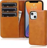FROLAN for iPhone 13 Mini Wallet Case with Card Holder, Premium PU Leather Credit Slot Flip Folio Book Drop Protection Shockproof Phone Cover for iPhone 13 Mini 5.4 Inch (Light Brown)
