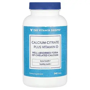 [iHerb] The Vitamin Shoppe Calcium Citrate Plus Vitamin D, 240 Tablets