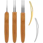 5Pcs Dreadlock Crochet Hook Tool Kit Braid Hair Dreadlocks Needle Weaving liKEI~
