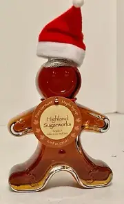 Clear Santa Claus Vermont Maple Syrup Holiday Collector's Bottle 250 ml Full NEW