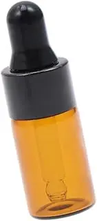 50 Packets of Dropper Bottles Glass Sub Bottle 3ml Size Dark Brown Pp Cap Included