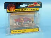 WOODLAND SCENICS 'HO/OO' GAUGE AS5533 'SUDS & SHINE' CAR / FIGURES NEW / BOXED