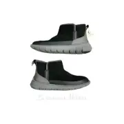 Cole Haan Womens Zerogrand WR Ankle Boots Black Suede Faux Fur Pull On 9.5 B New